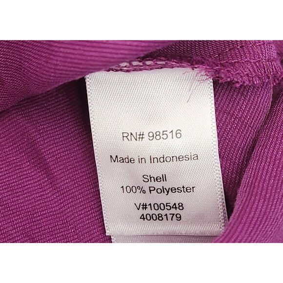 Coldwater Creek Purple Hidden Button Sleeveless Top XS Lightweight Pleated Soft - Picture 5 of 5